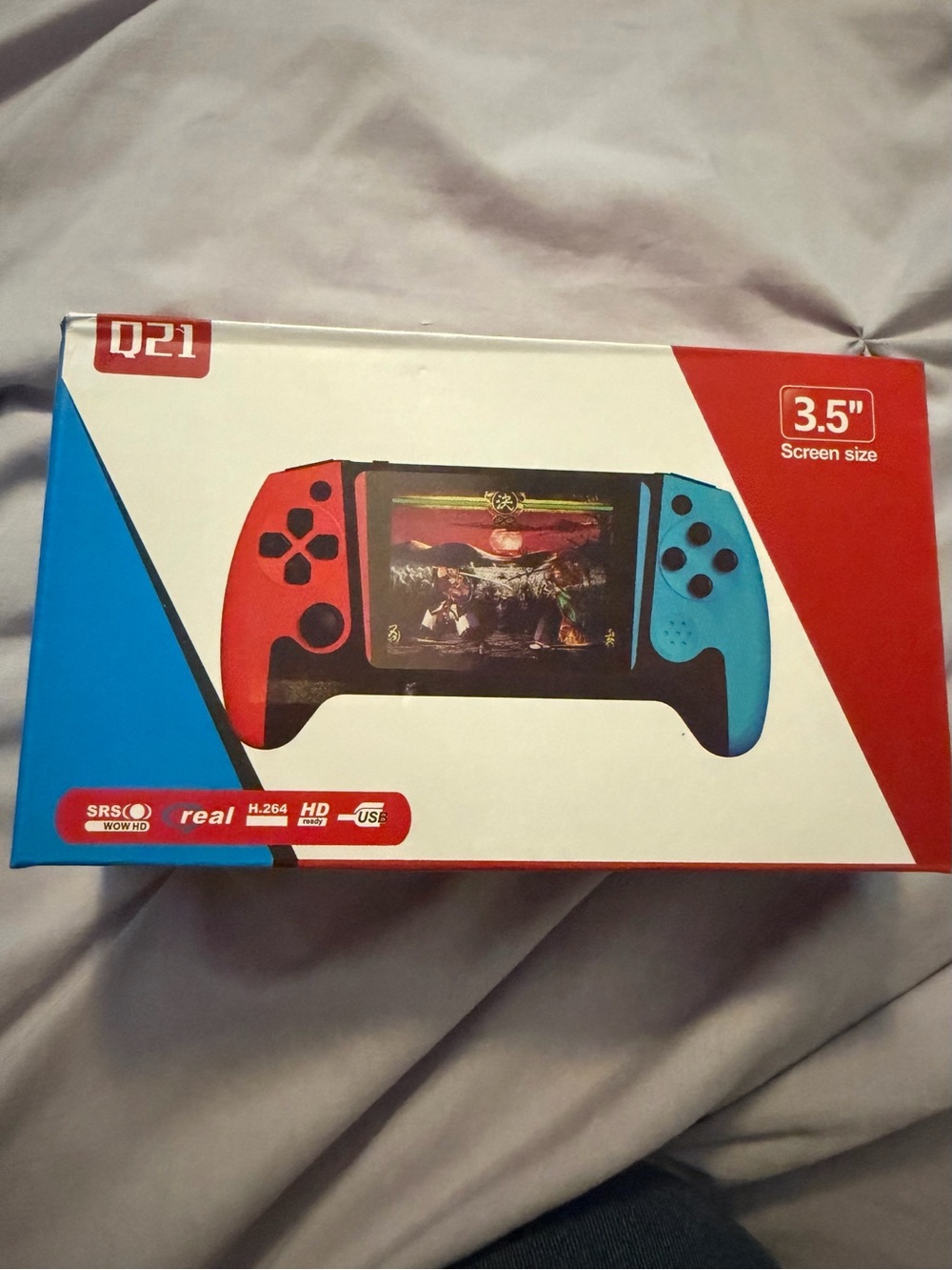 Q2 Red and Blue Portable Handheld Gaming Console